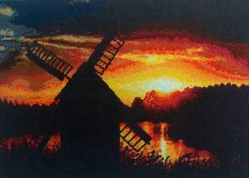 Gobelin haftowany ręcznie. 51/35 cm