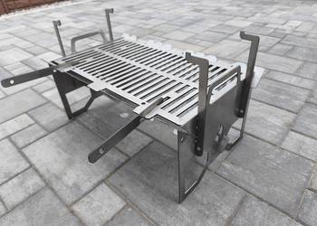 Grill nierdzewny składany, turystyczny, w plener