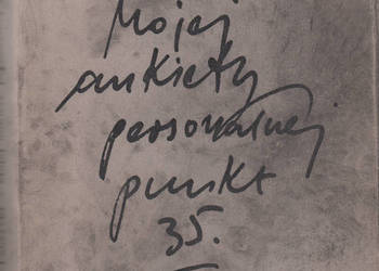 (02200) MOJEJ ANKIETY PERSONALNEJ PUNKT 35 – FRANCISZEK ŁĘCZ