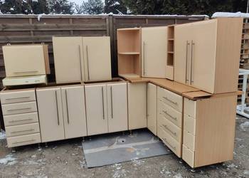 Szafki kuchenne zestaw mebli kuchennych + okap + blat