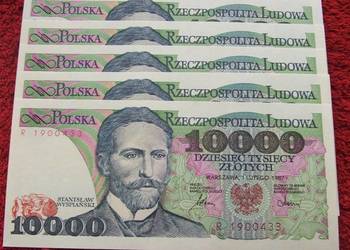 POLSKA PRL 10000 ZŁ STANISŁAW WYSPIAŃSKI Banknot UNC 1 szt. POLSKA PRL 10000 ZŁ STANISŁAW WYSPIAŃSKI Banknot UNC 1 szt.