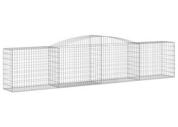 Kosze gabionowe 9 szt 400x50x80/100 cm galwanizowane żelazo WM-3146990