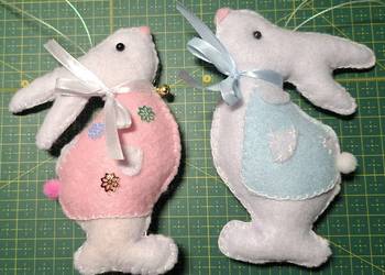 Króliczek , zajączek , kłapouch, zawieszka Wielkanoc