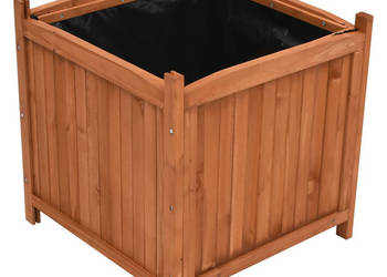 Podwyższone donice 2 szt. 50x50x50 cm drewno jodłowe WM-47250