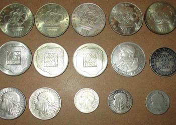 monety srebrne 15 sztuk