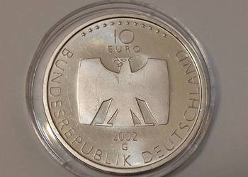 2002r. 10 Euro Moneta "50 Jahre Deutsches Fernsehen" (G)