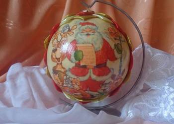 Bombki świąteczne decoupage różne rodzaje RĘKODZIEŁO Polecam