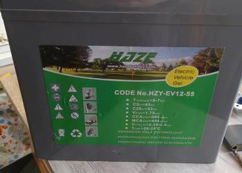 Akumulator żelowy HAZE HZY EV12-55 12V 53ah