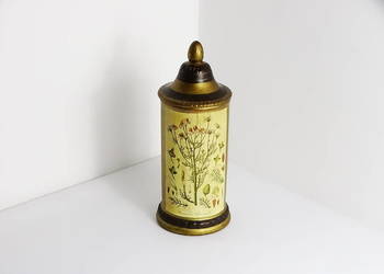 Zabytkowy pojemnik aptekarski z ilustracją botaniczną – DURANTA Plumerii –