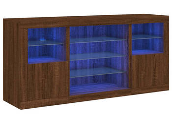 Szafka z oświetleniem LED brązowy dąb 1425x37x67 cm WM-3209092