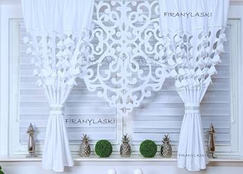 Komplet zasłony i ażur panel firany cyrkonie