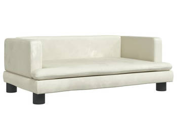 Sofa dla dzieci kremowa 80x45x30 cm aksamit WM-3196311