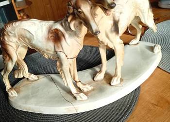 Figurka psy harty antyki