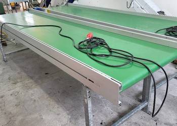 Taśmociąg prosty 390 x 90 cm, przenośnik tasmowy - 3 sztuki - mkvplast.pl