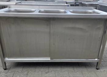 Zlew 3 Komorowy z Szafką Drzwi Suwane 150/60/85 cm M.1524 N