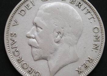 Wielka Brytania 1/2 korony 1936 - SREBRO - Jerzy V