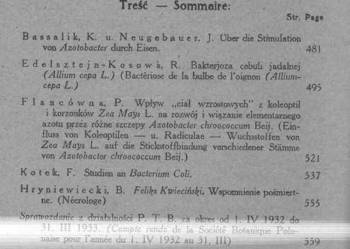 ACTA SOCIETATIS BOTANICORUM POLONIAE VOL. X NR 4