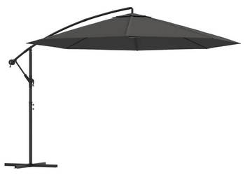 Parasol wiszący z aluminiowym słupkiem 350 cm antracytowy WM-44505