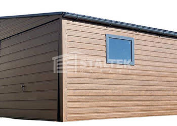 Garaż blaszany 8x6m 2x Brama drzwi 2x okno dach ST175