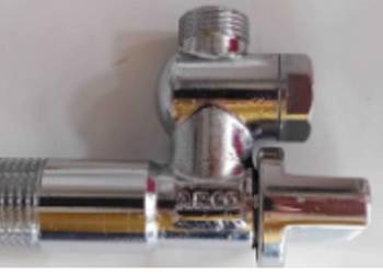 zawór kulowy kątowy A-80 z filtrem 1/2'x3/4' ABS arco / 1szt