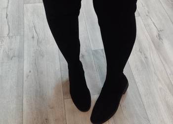 (40) ASOS Design/ Czarne Kozaki za kolano muszkieterki z Londynu, NOWE