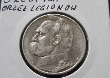 5 zł J. Piłsudski 1934 r.-orzeł legionowy nr 1- Piękna