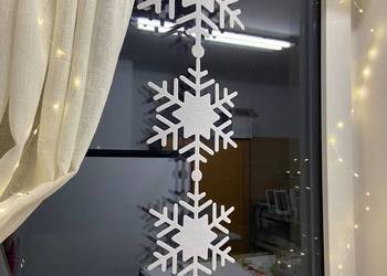 śnieżynka dekoracyjna na okno panel świąteczny