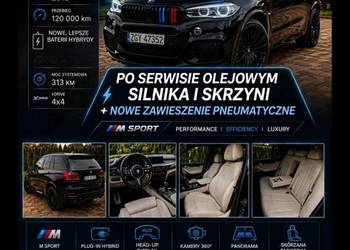 BMW X5 M-SPORT F15 HYBRYDA PLUG-IN 120tys km Nowe lepsze bateria hybrydy