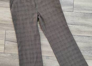 Eleganckie szerokie spodnie Marks Spencer w kratę Vintage