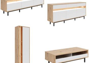 Nowe meble BRW GAP LED dąb artisan / biały