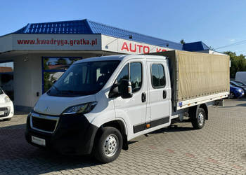Peugeot Boxer Brygadówka 7 osób, paka 4m x 2,1 Plandeka,Salon Polska