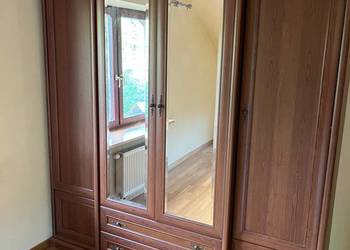 Szafa BRW Kent 227 cm Kasztan | 6-drzwiowa | Lustra | 2 szuflady
