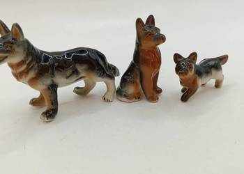 Figurka ozdoba malutkie pieski owczarki kolekcja miniaturek