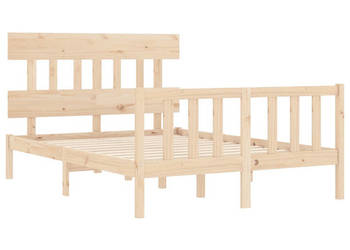 Rama łóżka z wezgłowiem lite drewno WM-3193306