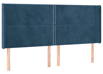 Zagłówek do łóżka z LED ciemnoniebieski 163x16x118/128 cm WM-3123966