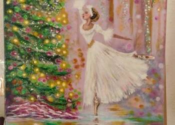 Obraz ręcznie malowany akrylem Christmas ballet