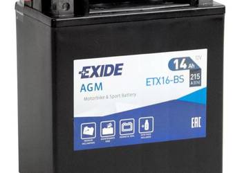 Akumulator motocyklowy EXIDE ETX16-BS YTX16-BS 12V 14Ah 215A