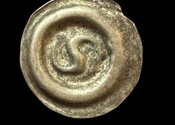 Brakteat Siemowit III S (1320-1381), Kujawy litera S- bardzo rzadki