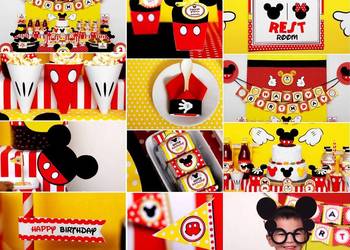Myszka Mickey Miki szablony urodziny słodki stół candybar