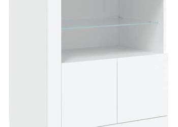 Szafka z oświetleniem LED biała 605x37x67 cm WM-836616