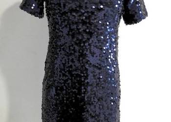 Sukienka Wieczorowa Imprezowa Klubowa Granatowa Cekinowa Orsay S