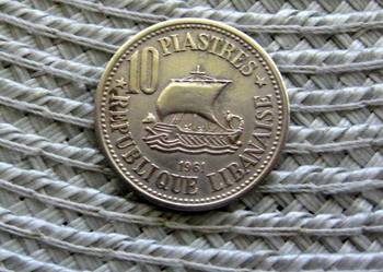 Liban 10 Piastrów 1961r
