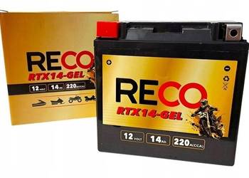 AKUMULATOR MOTOCYKLOWY RECO RTX14-GEL YTX14-BS 12V 14A