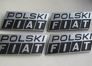 Emblemat logo znaczek POLSKI FIAT. NOWY ORYGINAŁ Polski Fiat 126p przód