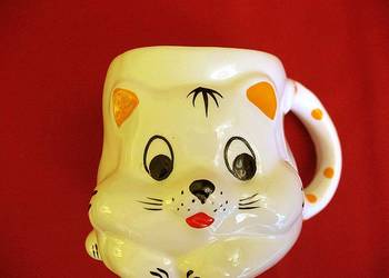 Kot - kubek - porcelana - figurka zabawna - 9 x 14 x 10 cm Koci puchar