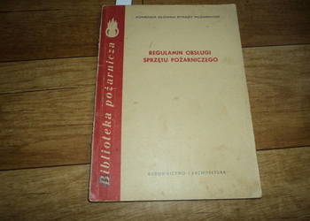Regulamin obsługi sprzętu pożarniiczego