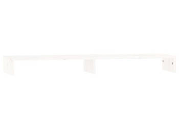 Podstawka na monitor biała 100x27x10 cm lite drewno sosnowe WM-813950