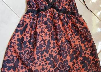 L/XL zwiewna mgiełka sukienka tunika  rozkloszowana letnia