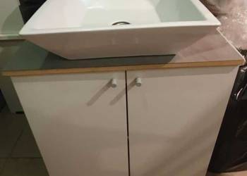 Szafka łazienkowa IKEA z umywalką KERRA biała używana
