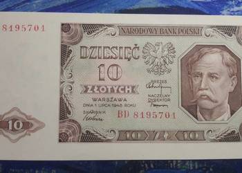 Rzadka seria ! 10 złotych 1948 s. BD UNC/UNC-